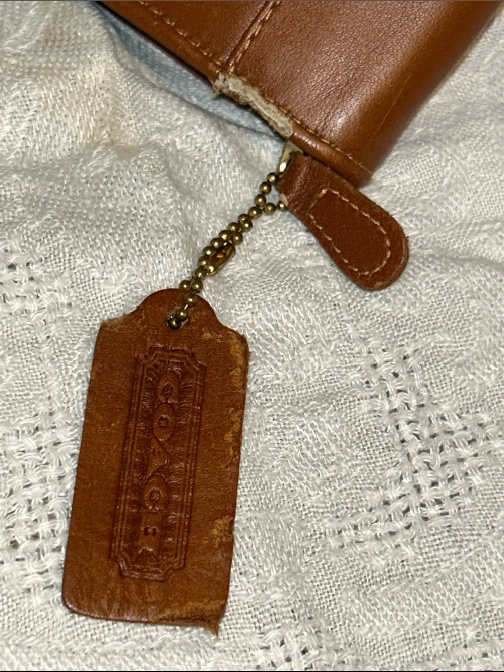 Vintage Coach British Tan Leather Tie Case #5013